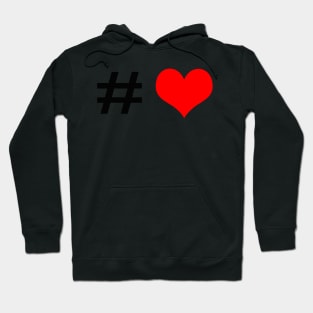 Hashtag red heart Hoodie